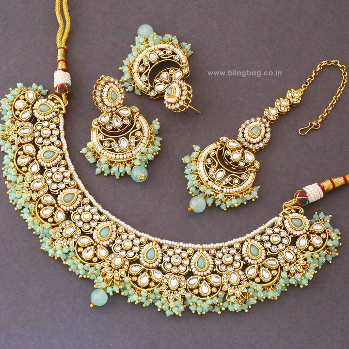 Mint Ruvika Kundan Jewellery Set - New Arrival