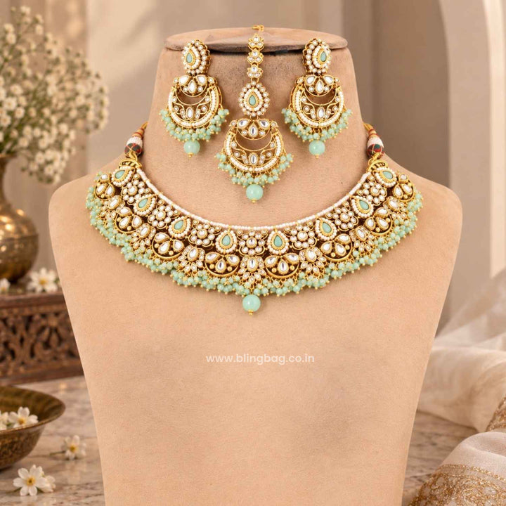 Mint Ruvika Kundan Jewellery Set - New Arrival