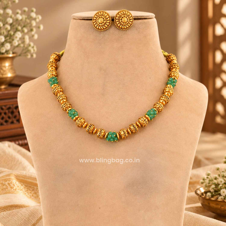 Mint Saanyaara Antique Jewellery Set- New Arrival