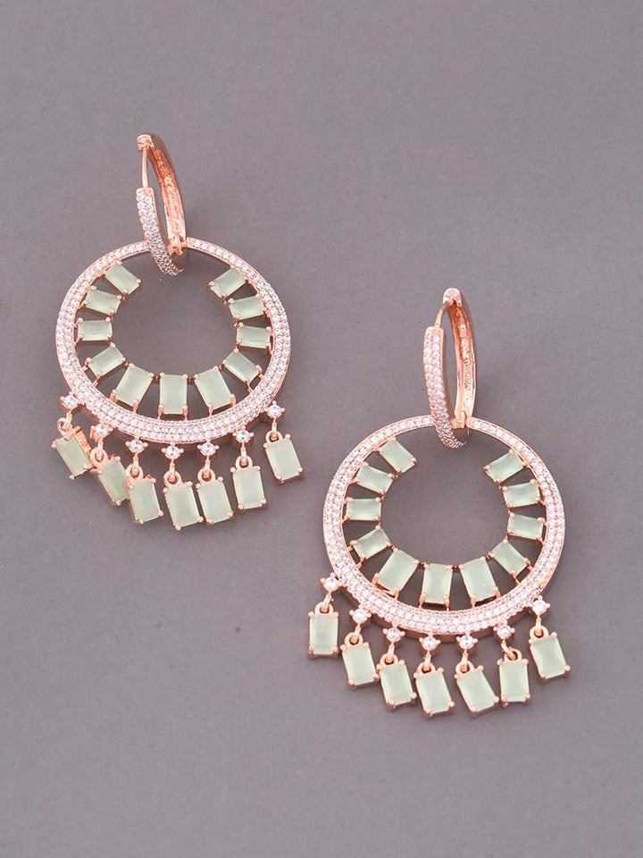 Mint Saranda Zirconia Danglers
