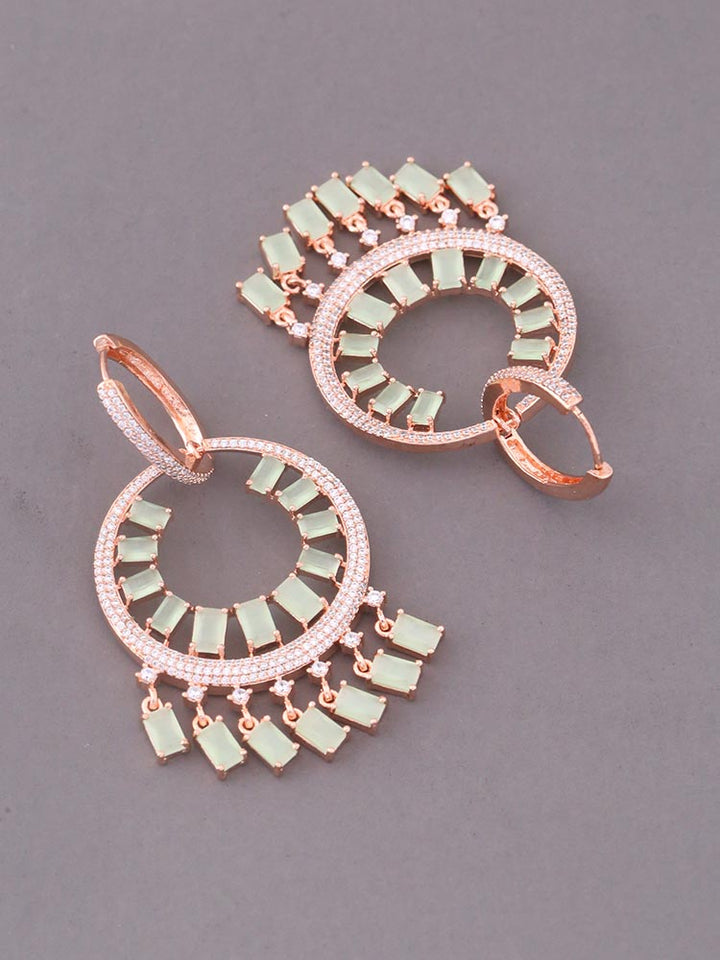 Mint Saranda Zirconia Danglers