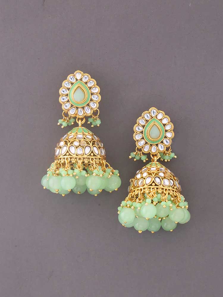 Mint Shubra Jhumkis
