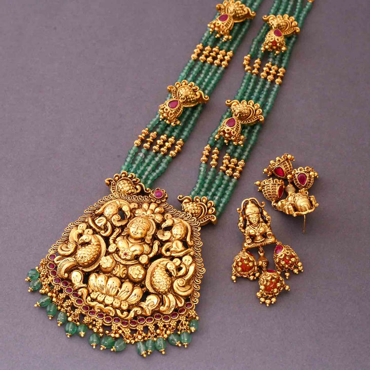 Mint Sudha Temple Jewellery Set- New Arrival