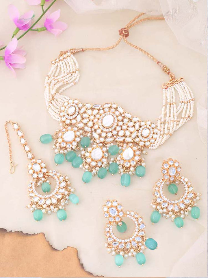 Mint Sumani Kundan Jewellery Set