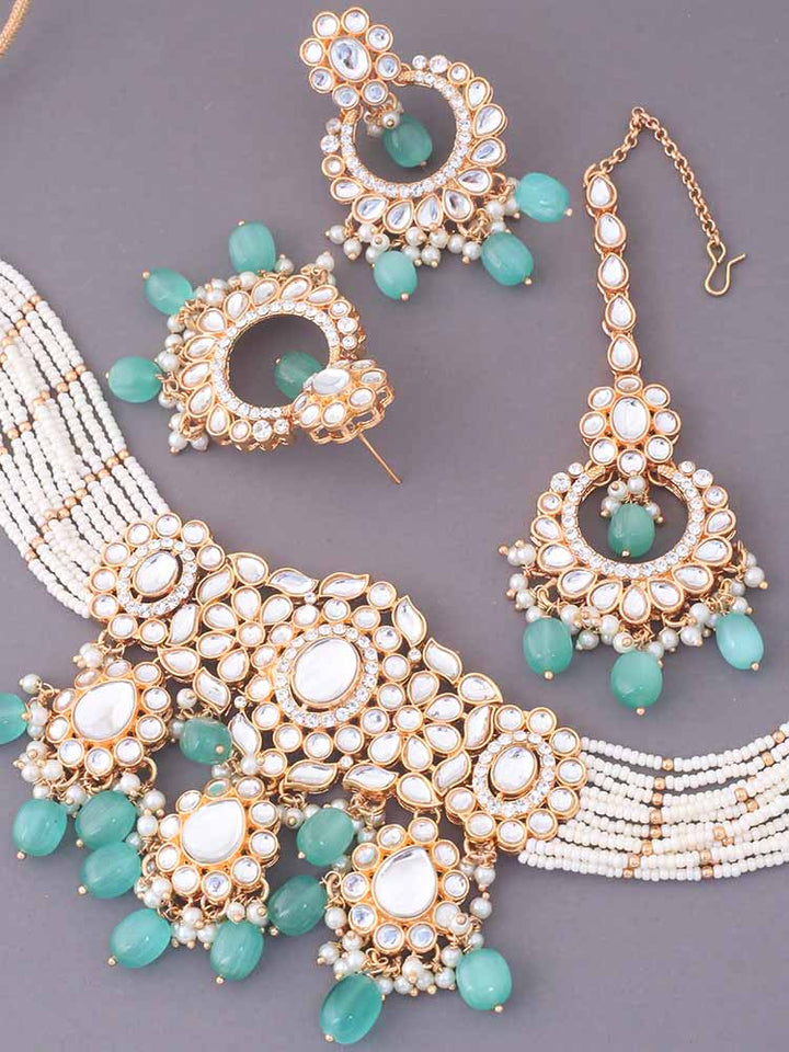 Mint Sumani Kundan Jewellery Set