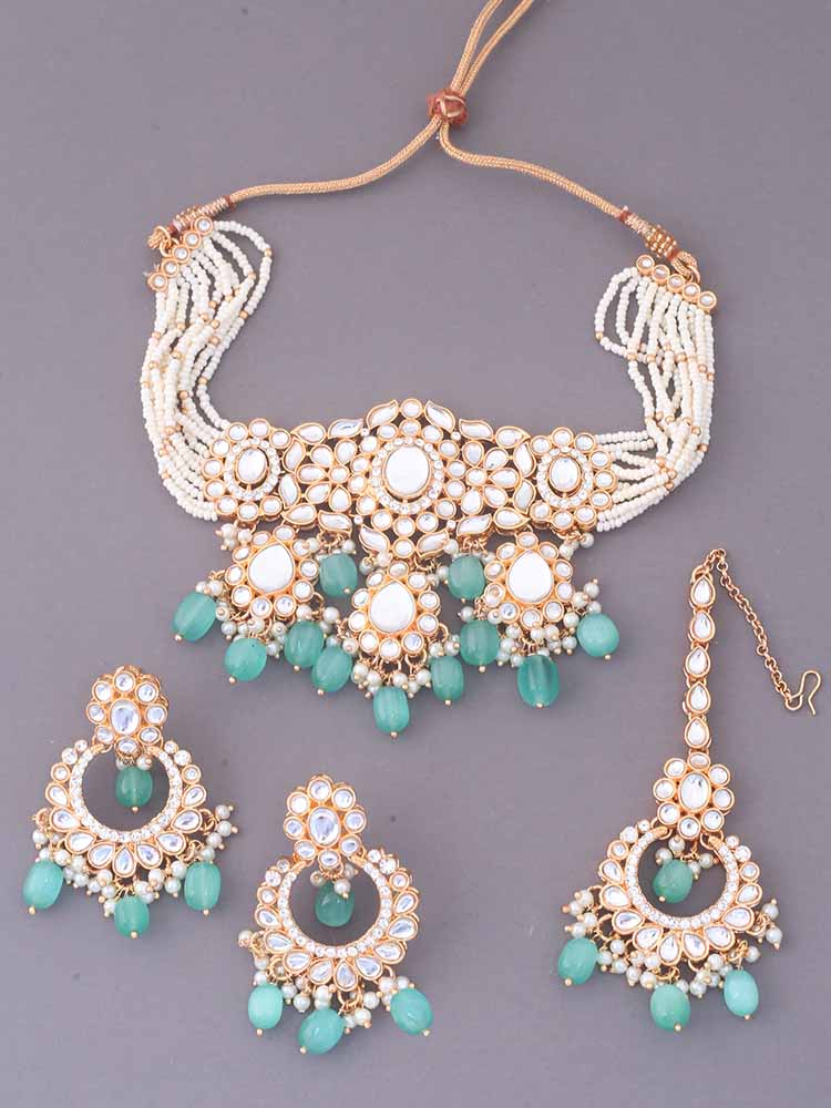 Mint Sumani Kundan Jewellery Set
