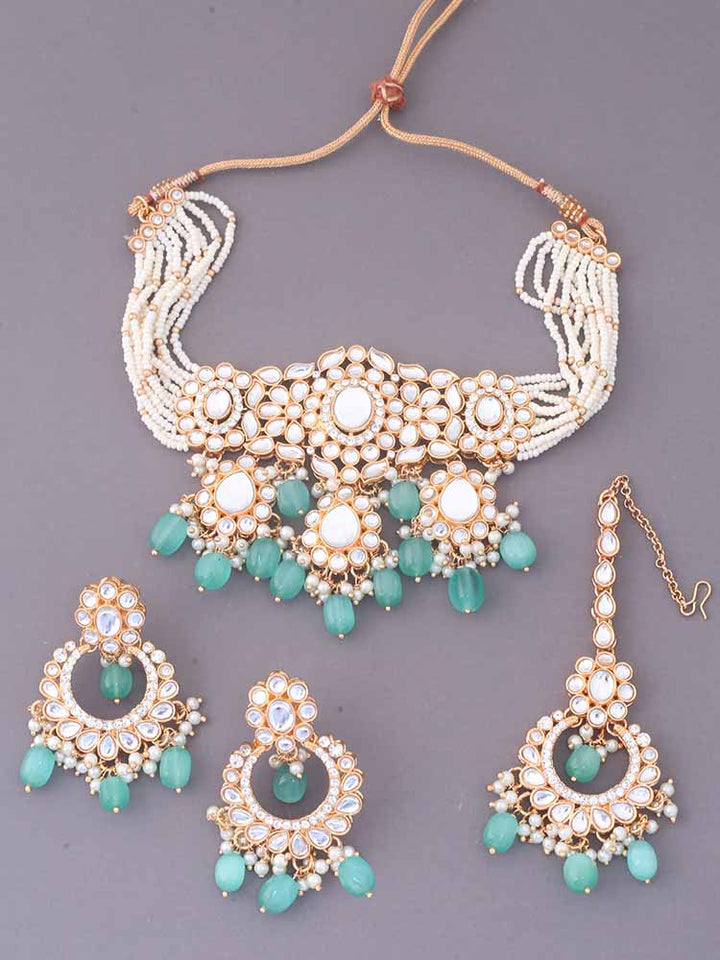 Mint Sumani Kundan Jewellery Set