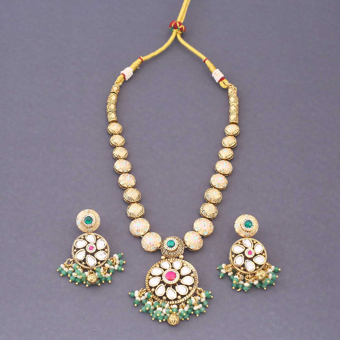 Mint Tivara Antique Rajwadi Set