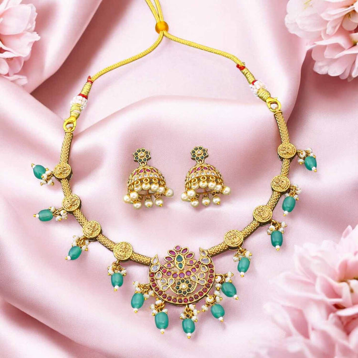 Mint Truvana Hasli Temple Jewellery Set - New Arrival