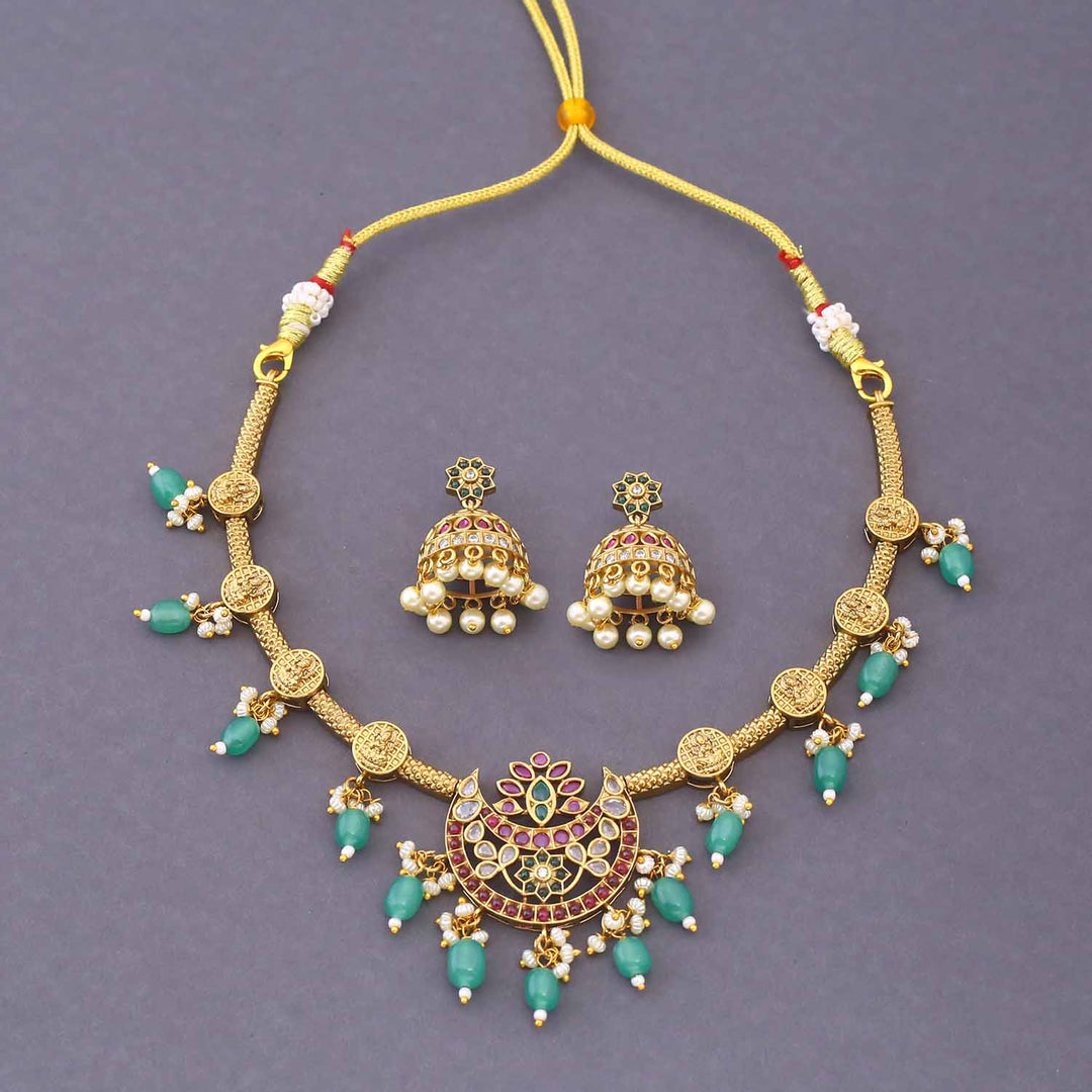 Mint Truvana Hasli Temple Jewellery Set - New Arrival