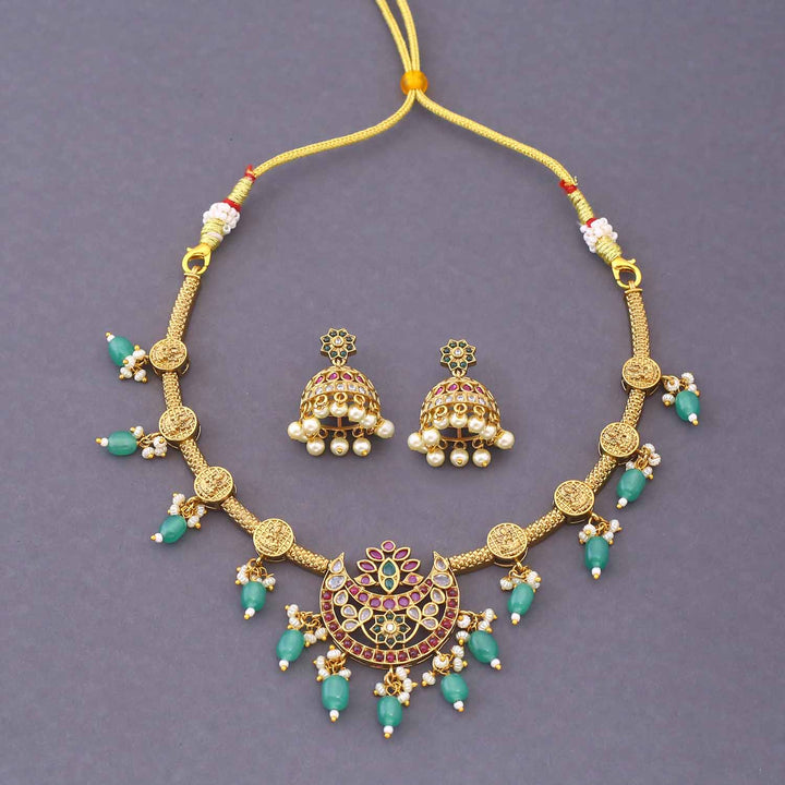 Mint Truvana Hasli Temple Jewellery Set - New Arrival