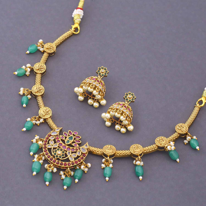 Mint Truvana Hasli Temple Jewellery Set - New Arrival