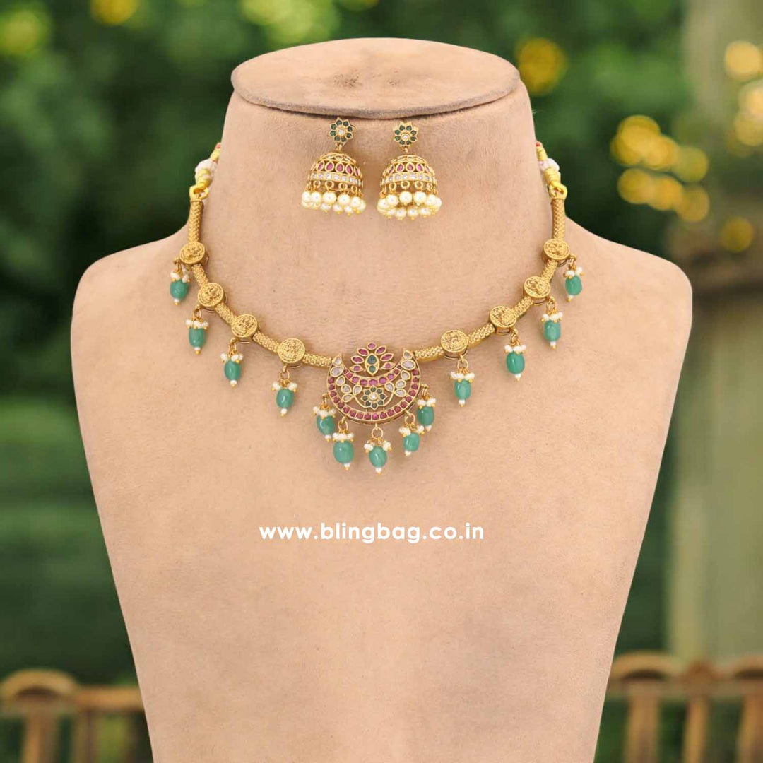 Mint Truvana Hasli Temple Jewellery Set - New Arrival
