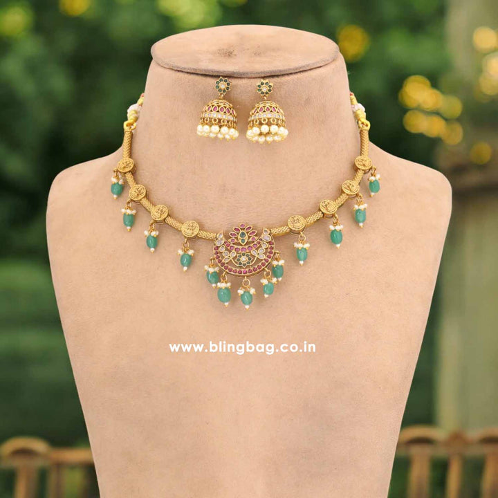 Mint Truvana Hasli Temple Jewellery Set - New Arrival