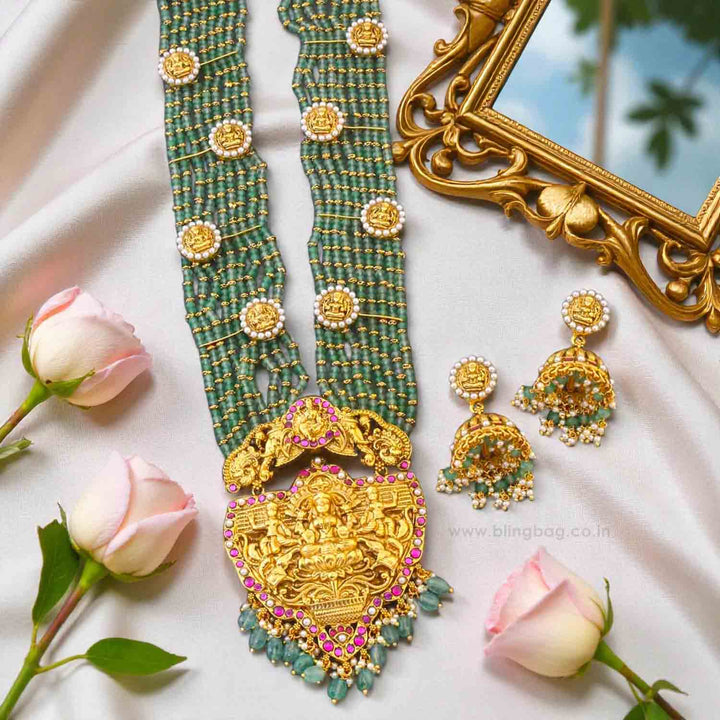 Mint Umaa Temple Jewellery Set - New Arrival
