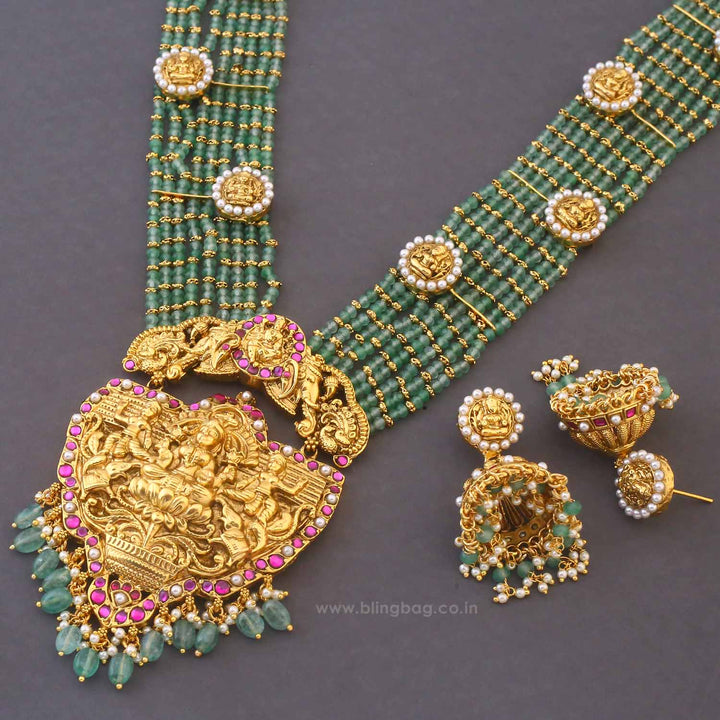 Mint Umaa Temple Jewellery Set - New Arrival