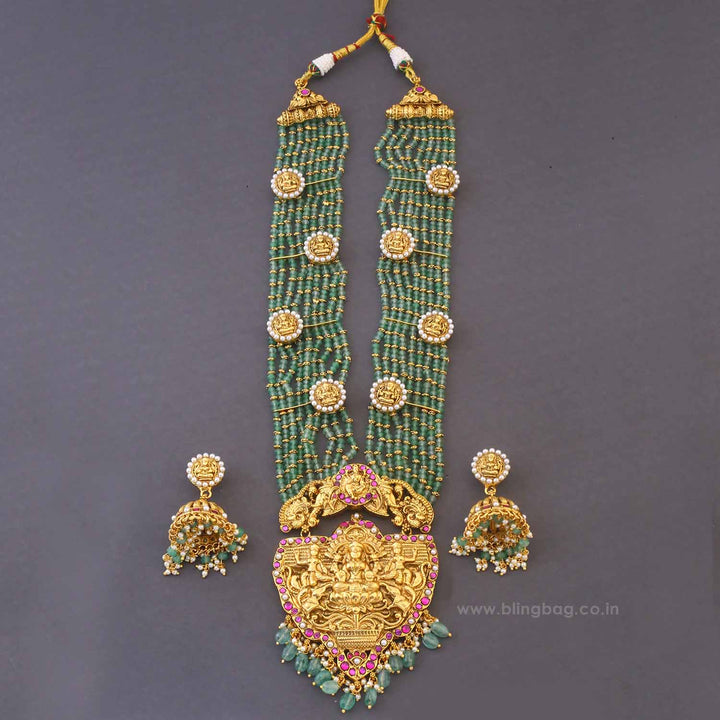 Mint Umaa Temple Jewellery Set - New Arrival