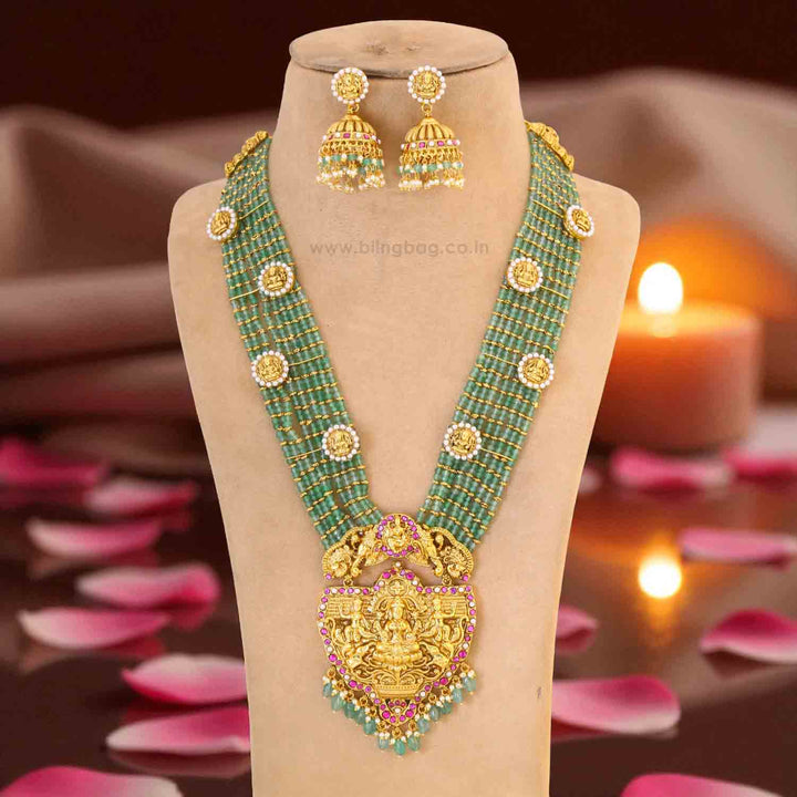 Mint Umaa Temple Jewellery Set - New Arrival