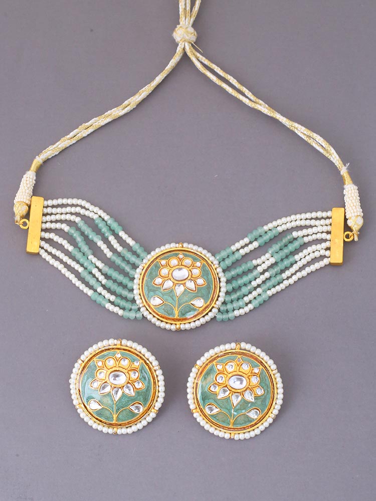 Mint Vaengai Jewellery Set
