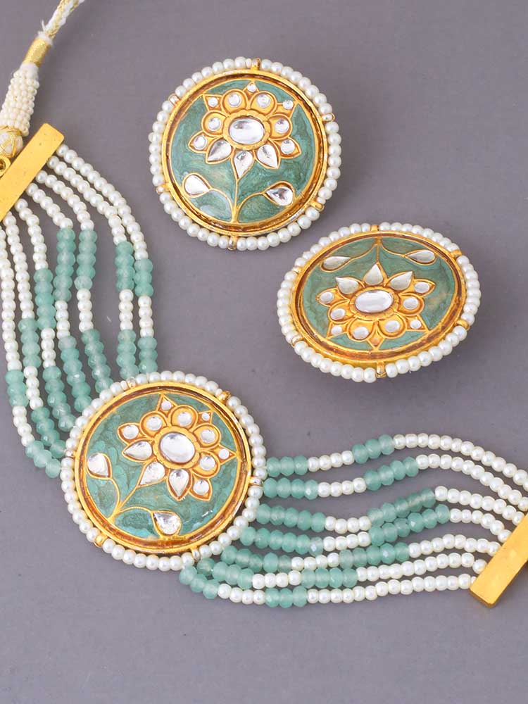 Mint Vaengai Jewellery Set