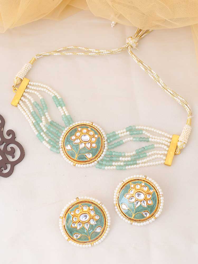 Mint Vaengai Jewellery Set