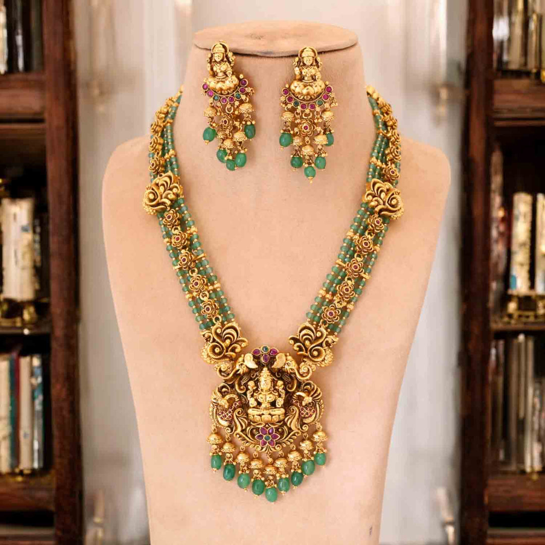Mint Vandana Temple Jewellery Set - New Arrival