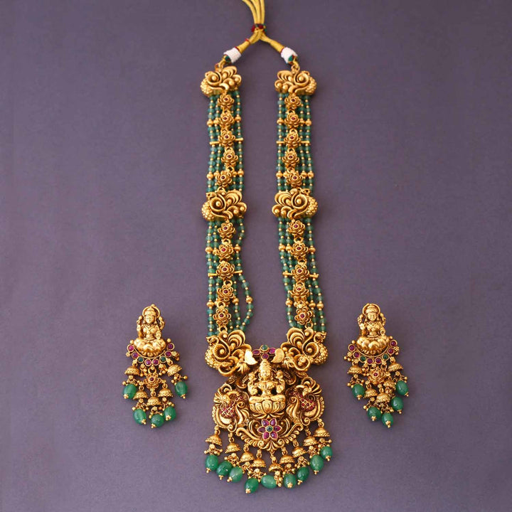 Mint Vandana Temple Jewellery Set - New Arrival