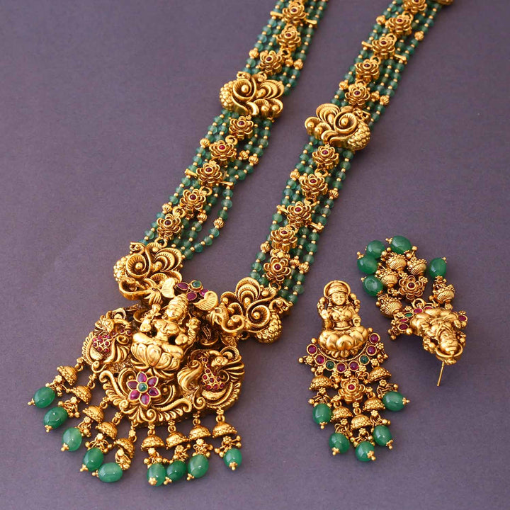 Mint Vandana Temple Jewellery Set - New Arrival