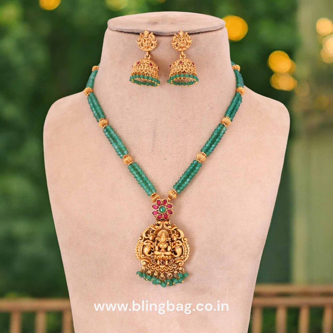 Mint Vidyadhatri Temple Jewellery Set- New Arrival