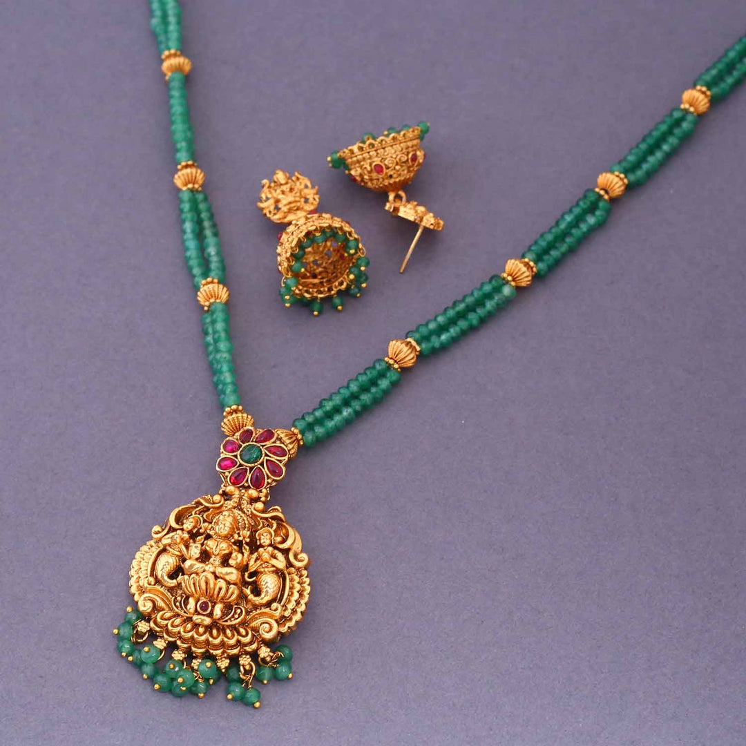 Mint Vidyadhatri Temple Jewellery Set- New Arrival