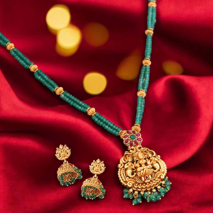 Mint Vidyadhatri Temple Jewellery Set- New Arrival