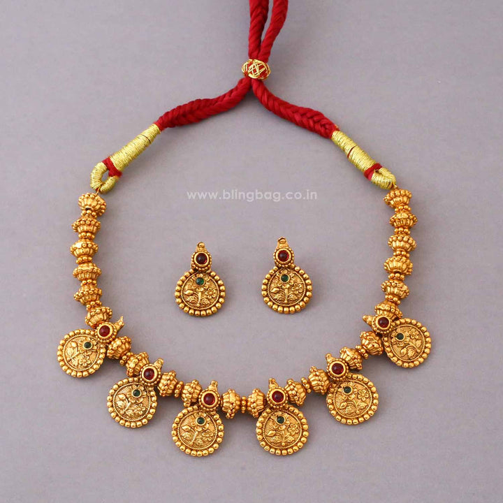 Multicolor Aabha Antique Jewellery Set- New Arrival