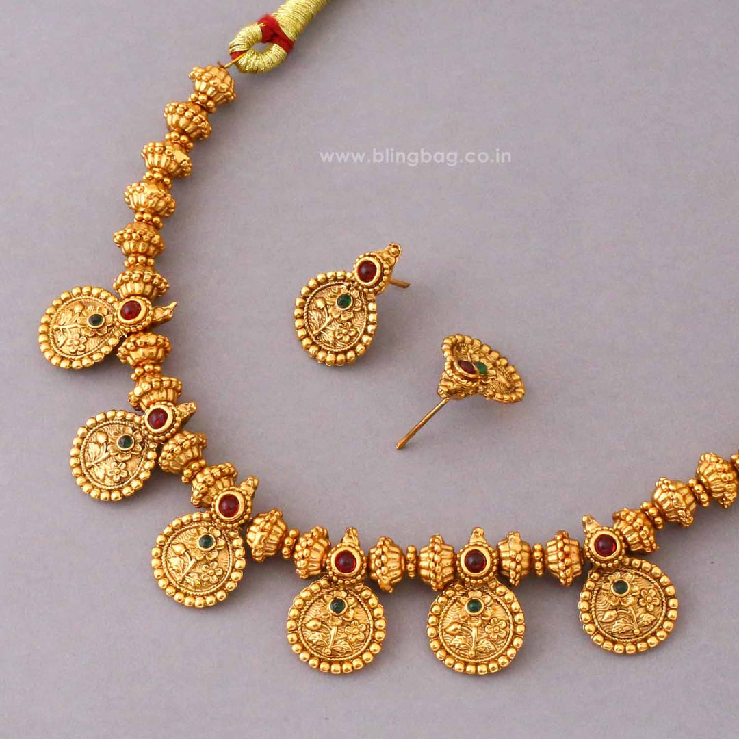 Multicolor Aabha Antique Jewellery Set- New Arrival