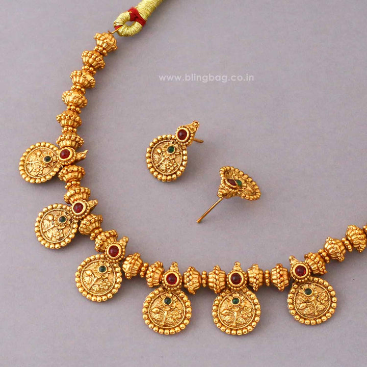 Multicolor Aabha Antique Jewellery Set- New Arrival
