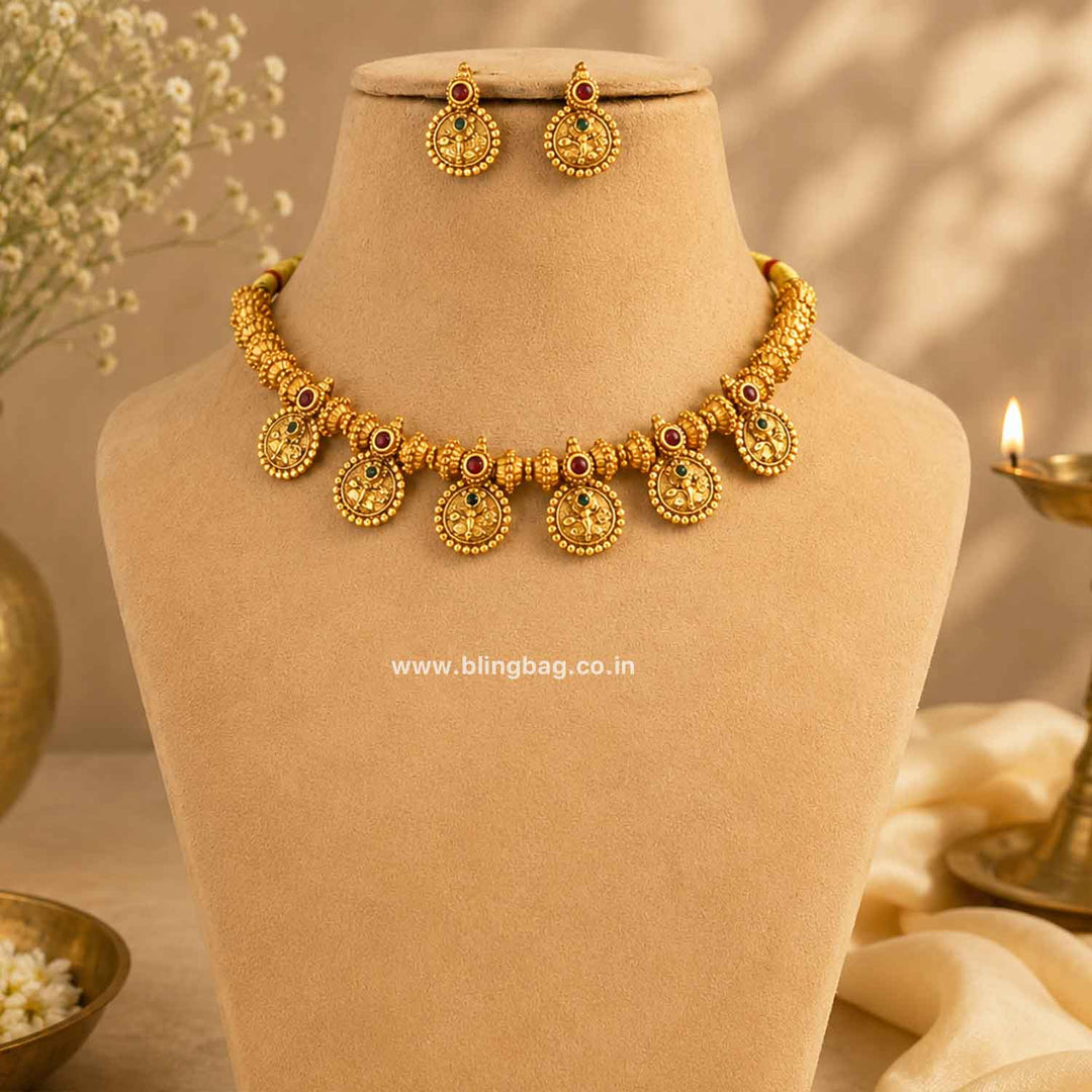 Multicolor Aabha Antique Jewellery Set- New Arrival