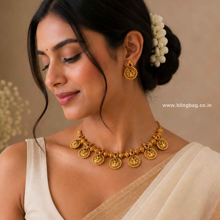 Multicolor Aabha Antique Jewellery Set- New Arrival