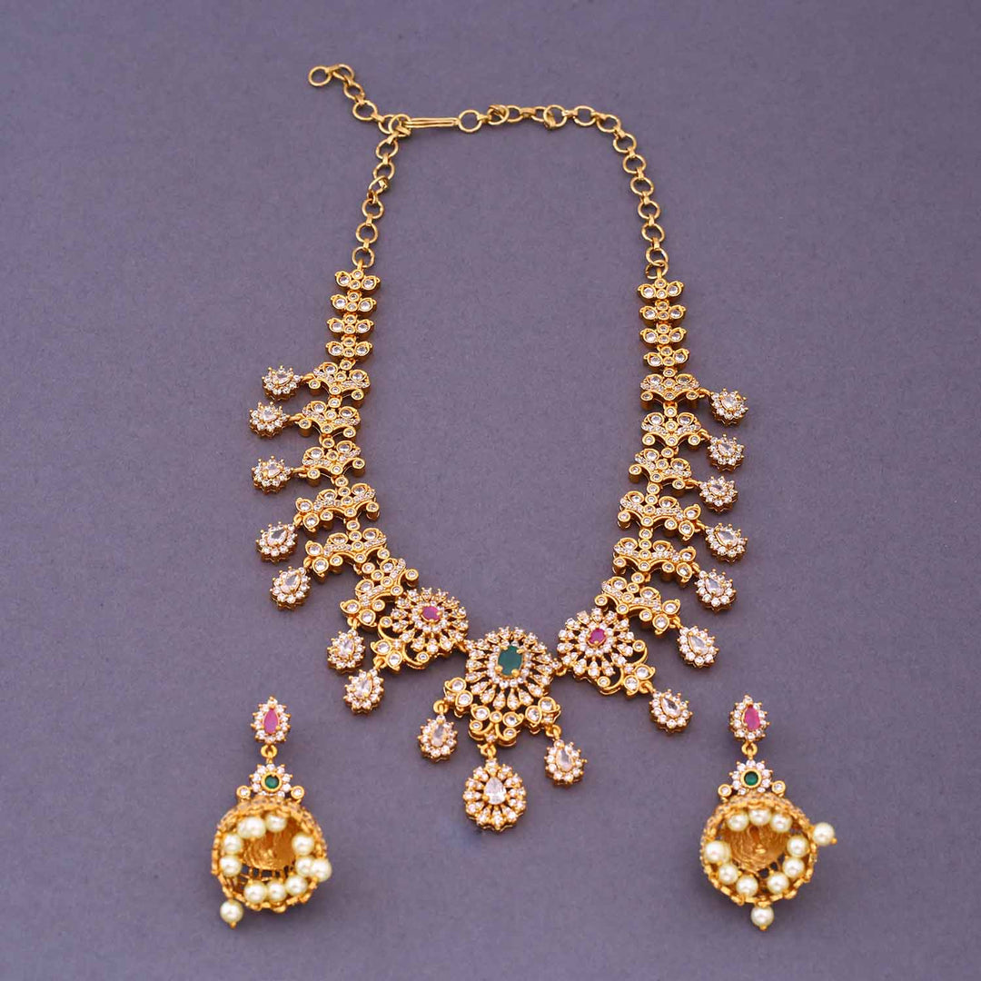Multicolor Aadya Antique Jewellery Set - New Arrival