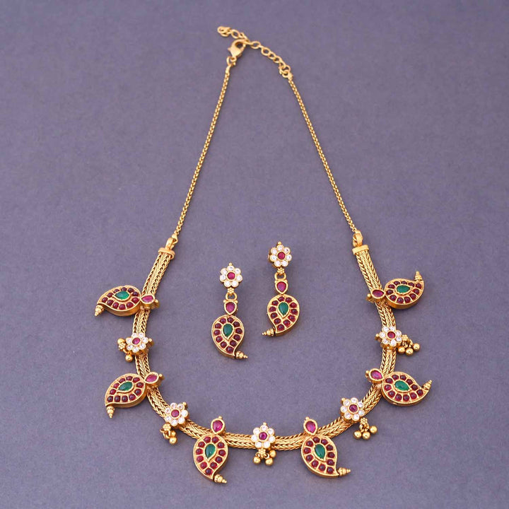 Multicolor Aanaya Antique Jewellery Set - New Arrival