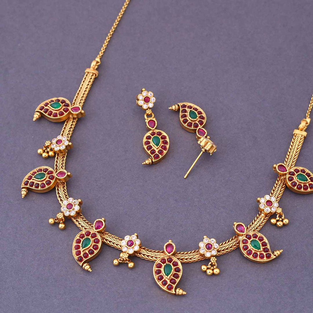Multicolor Aanaya Antique Jewellery Set - New Arrival