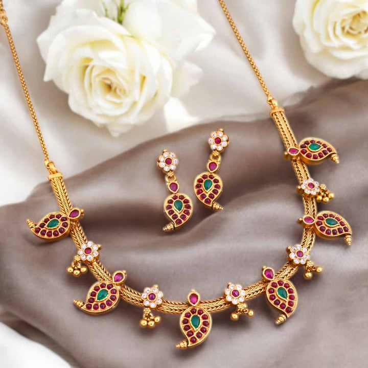Multicolor Aanaya Antique Jewellery Set - New Arrival