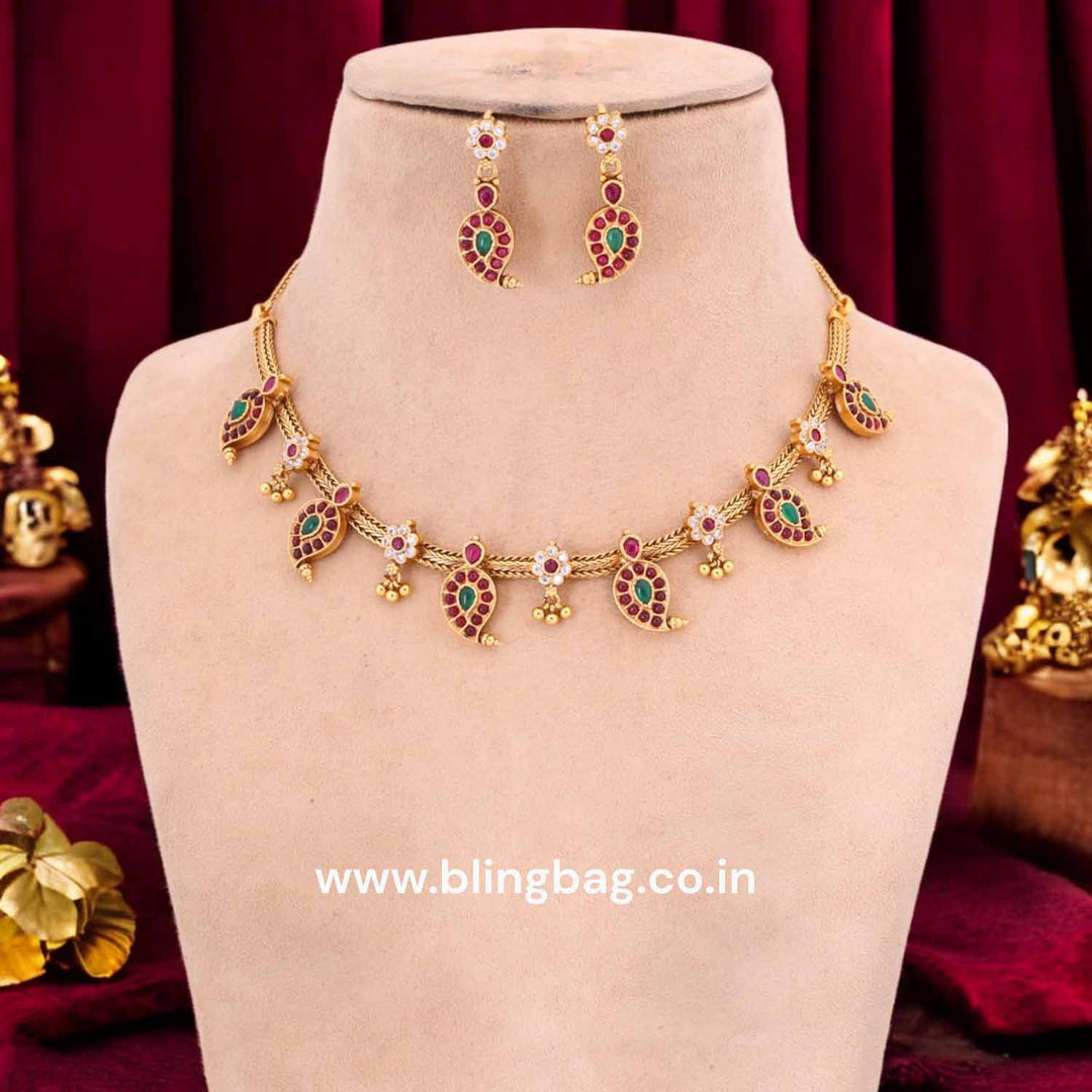 Multicolor Aanaya Antique Jewellery Set - New Arrival