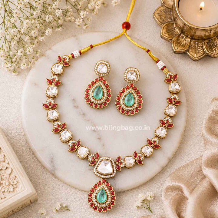 Multicolor Aanyashi Kundan Jewellery Set