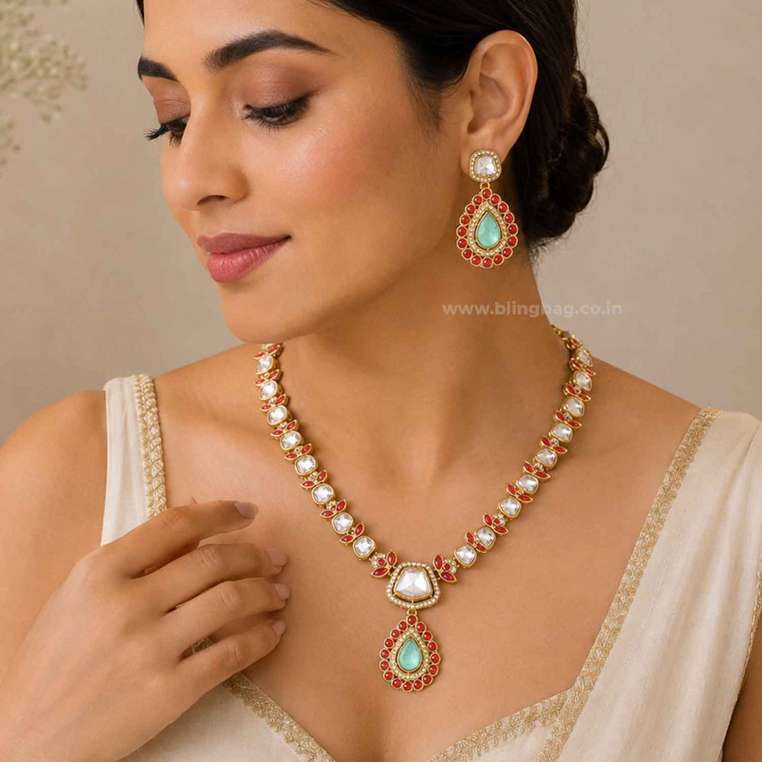 Multicolor Aanyashi Kundan Jewellery Set