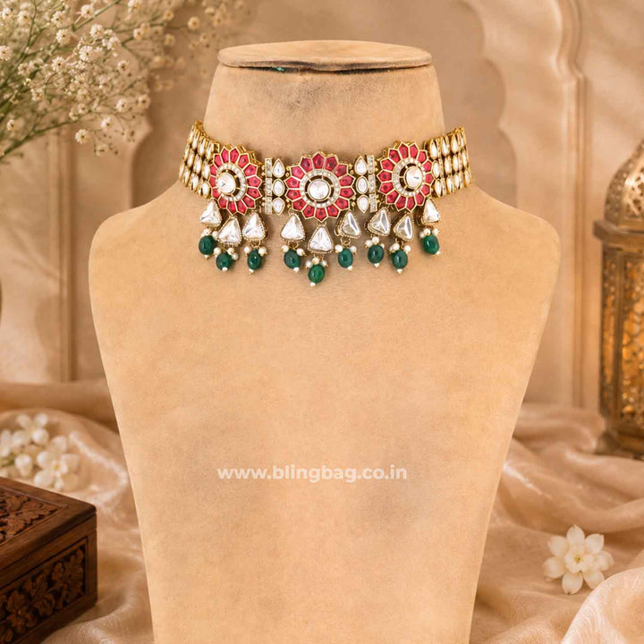 Multicolor Aarohishi Kundan Jewellery Set