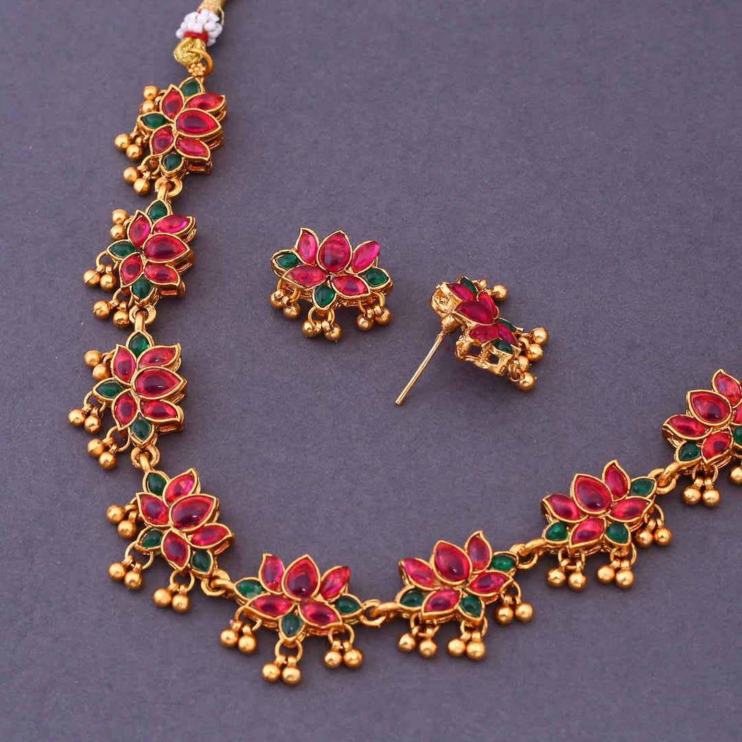 Multicolor Aaruni Antique Jewellery Set - New Arrival