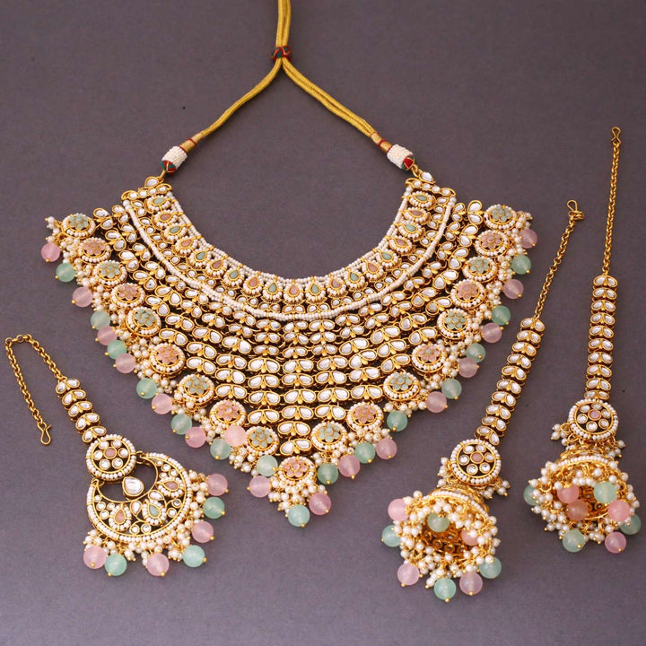Multicolor Aarya Kundan Jewellery Set