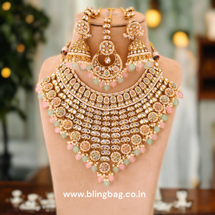 Multicolor Aarya Kundan Jewellery Set