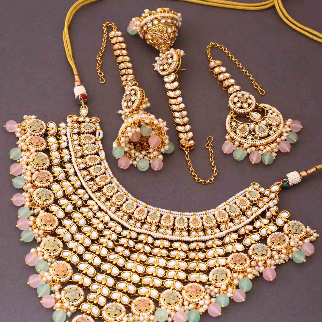 Multicolor Aarya Kundan Jewellery Set