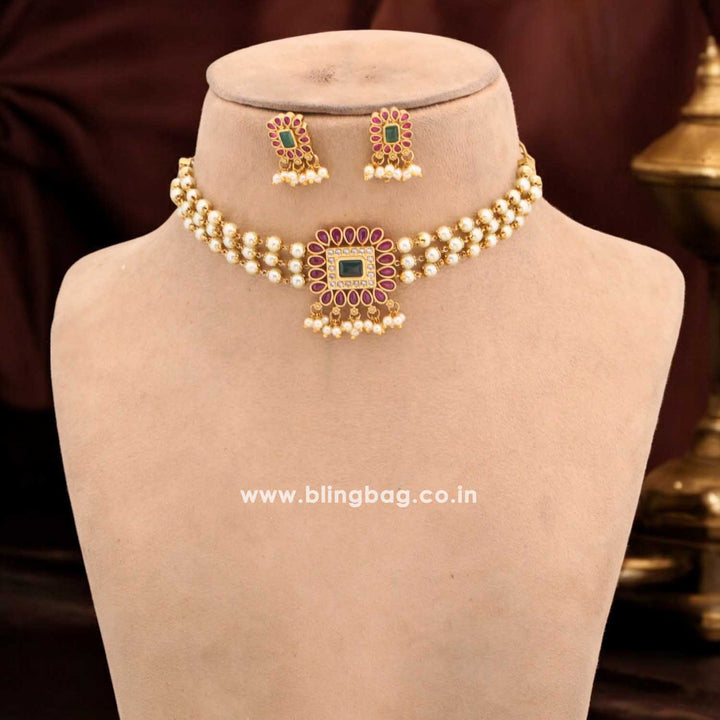 Multicolor Aatrika Antique Jewellery Set - New Arrival