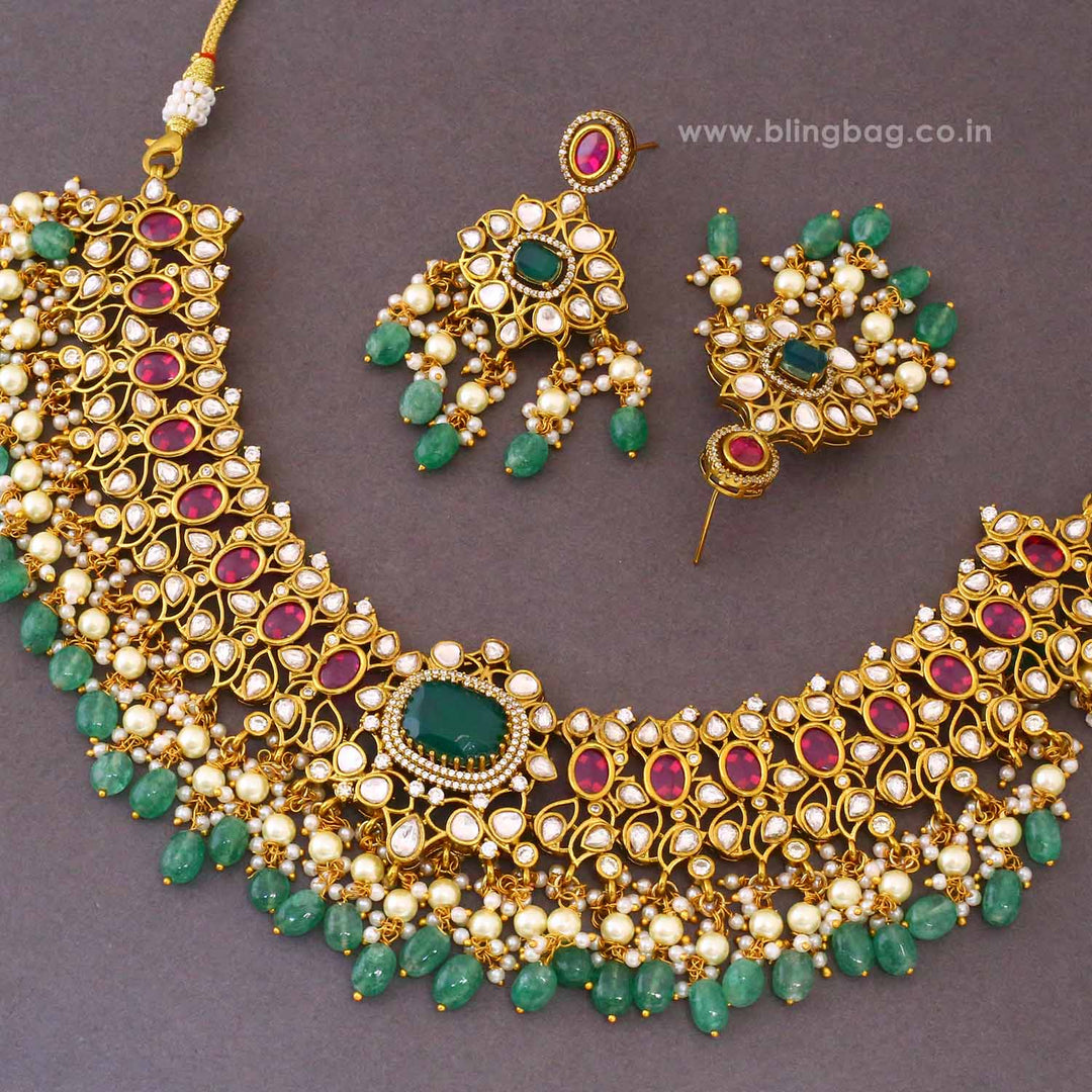 Multicolor Aavisha Antique Jewellery Set- New Arrival